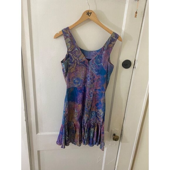 Vintage Knapp Studio Women's Multi Color Sleeveless Mini Dress - 5 - Picture 4 of 15